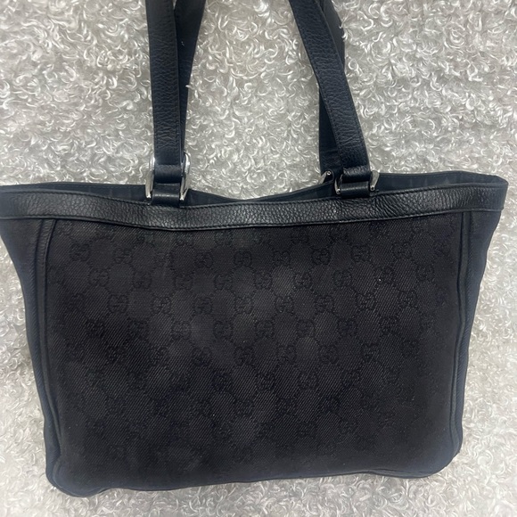 Gucci Black GG Canvas And Leather Abbey Pocket Tote - Picture 7 of 16
